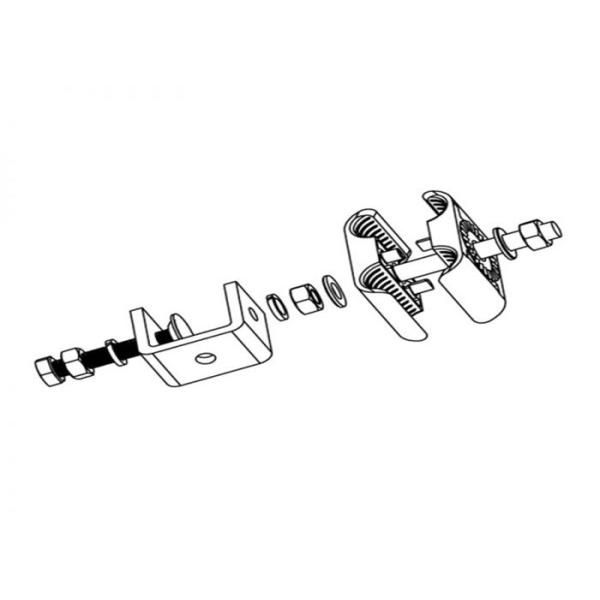1 / 2 In Flexible Feeder Cable Clamp , Sturdy Double Holes Feeder Clamp Andrew