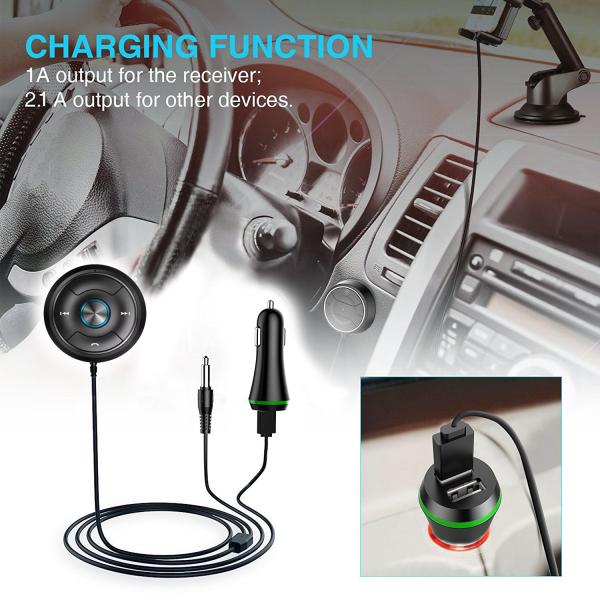 Bluetooth 4.1 Hands-free car stereo Audio Adapter Aux Bluetooth Car Kit