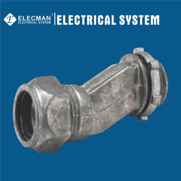 Quality Zinc Die Cast EMT Offset Compression Connectors UL Listed EMT To Box for sale