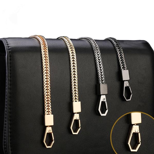 detachable strap Bag chain strap flat chain non-fading metal shoulder strap slung chain