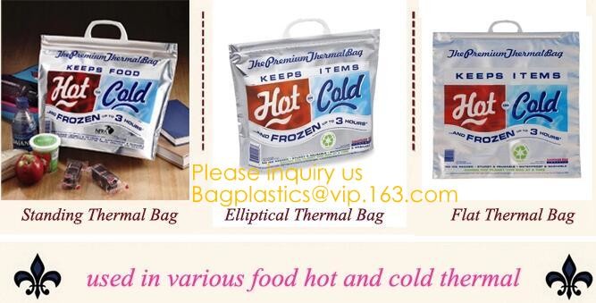 Custom Packing Aluminum Foil Zip-Lock Grocery Handle Thermal Insulation Cooler Bag For Outdoors,Promotional Insulated La