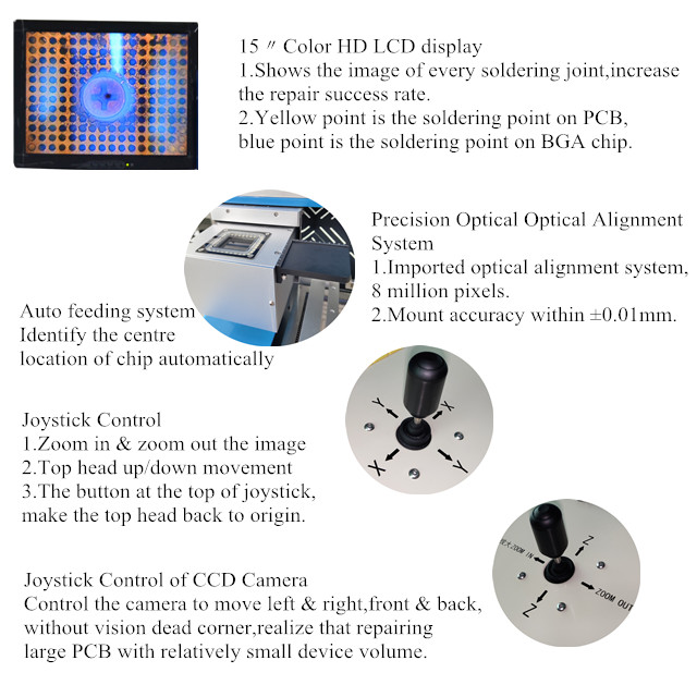 WISDOMSHOW CE Automatic BGA Rework Station Chip Reballing For Xbox 360 IC