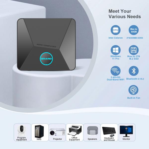 2023 Newest best sell portable vesa mount mini pc monitor portable computer vga mini pc with Mini pc