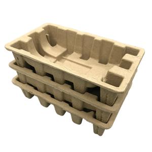 China Smoothly Biodegradable Moulded Pulp Tray Customized Box Inner Packaging Insert wholesale