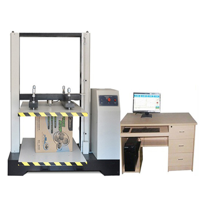 Single - Screen Paper Testing Equipment / Box And Block Stacking Corrugated Carton Compression Test Machine