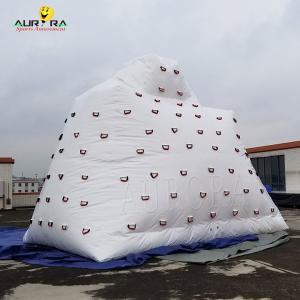China White Ocean Aquatic Inflatable Water Toys Floating Inflatable Iceberg Climbing Wall wholesale