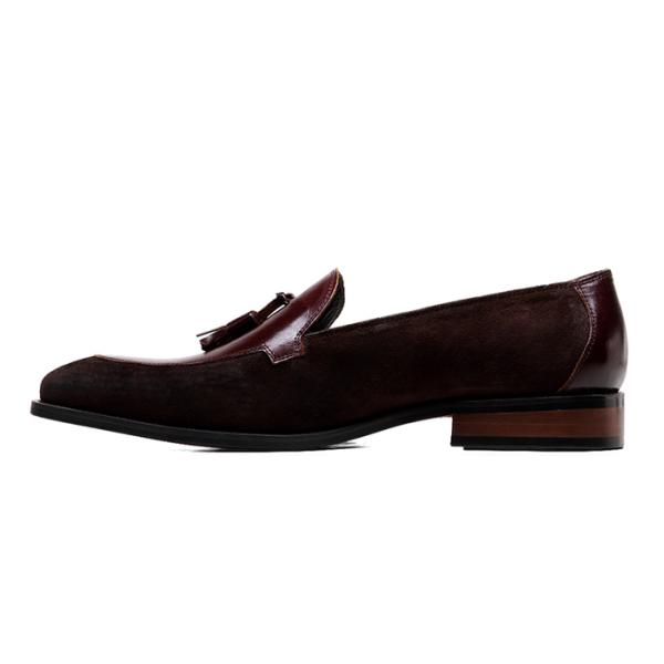 Tassel Penny Suede Leather Dress Shoes , Spring / Autumn Mens Leather Slip On Shoes