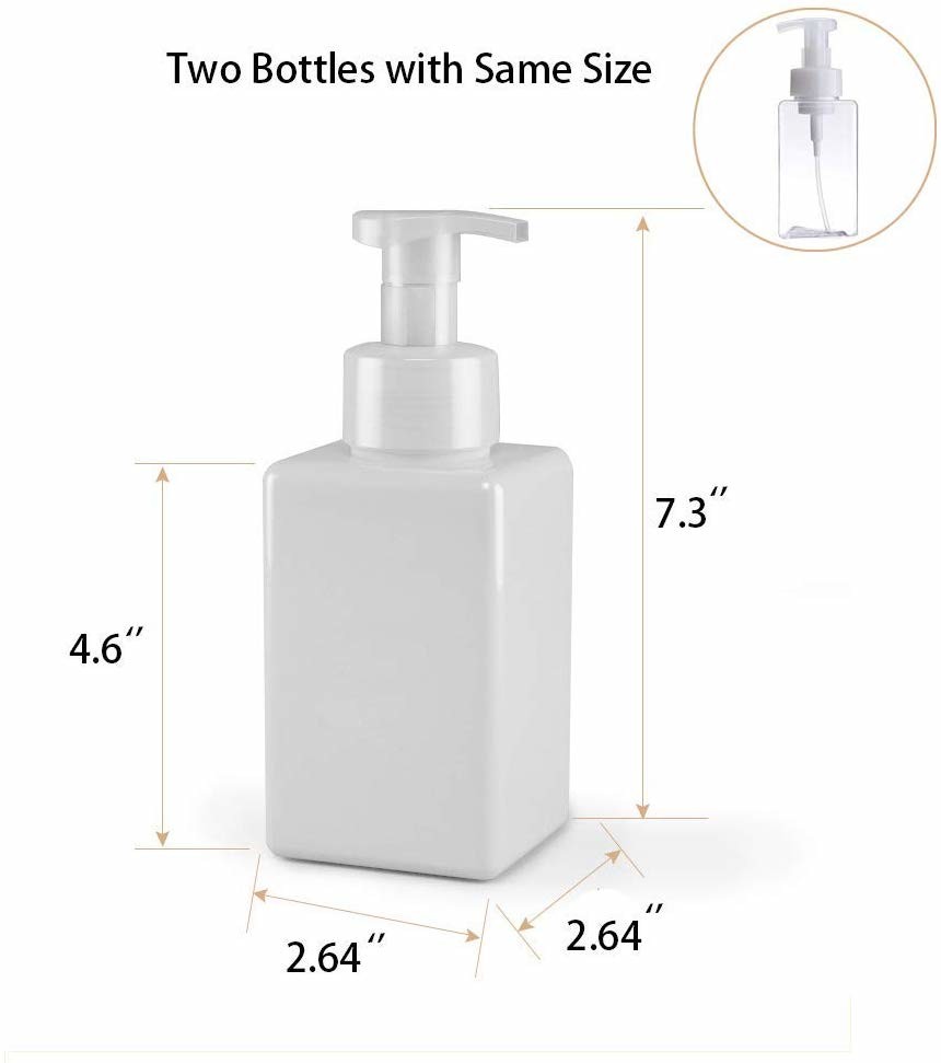 Clear Transparent PP Foaming Soap Bottle Refillable Leakage Proof