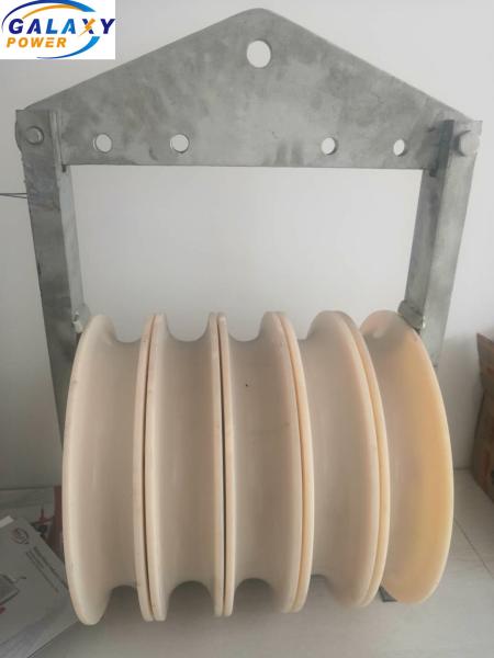 Quality Five Nylon Wheels Stringing Block Conductor Size Under 500mm2 for sale