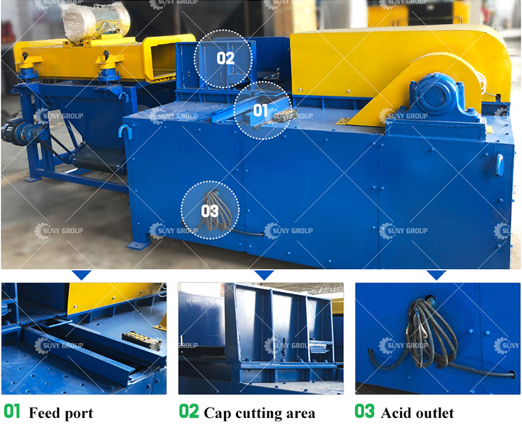 Scrap Electrical Car Lead Acid Dismantling Machine With PLC PC Touch Screen Control