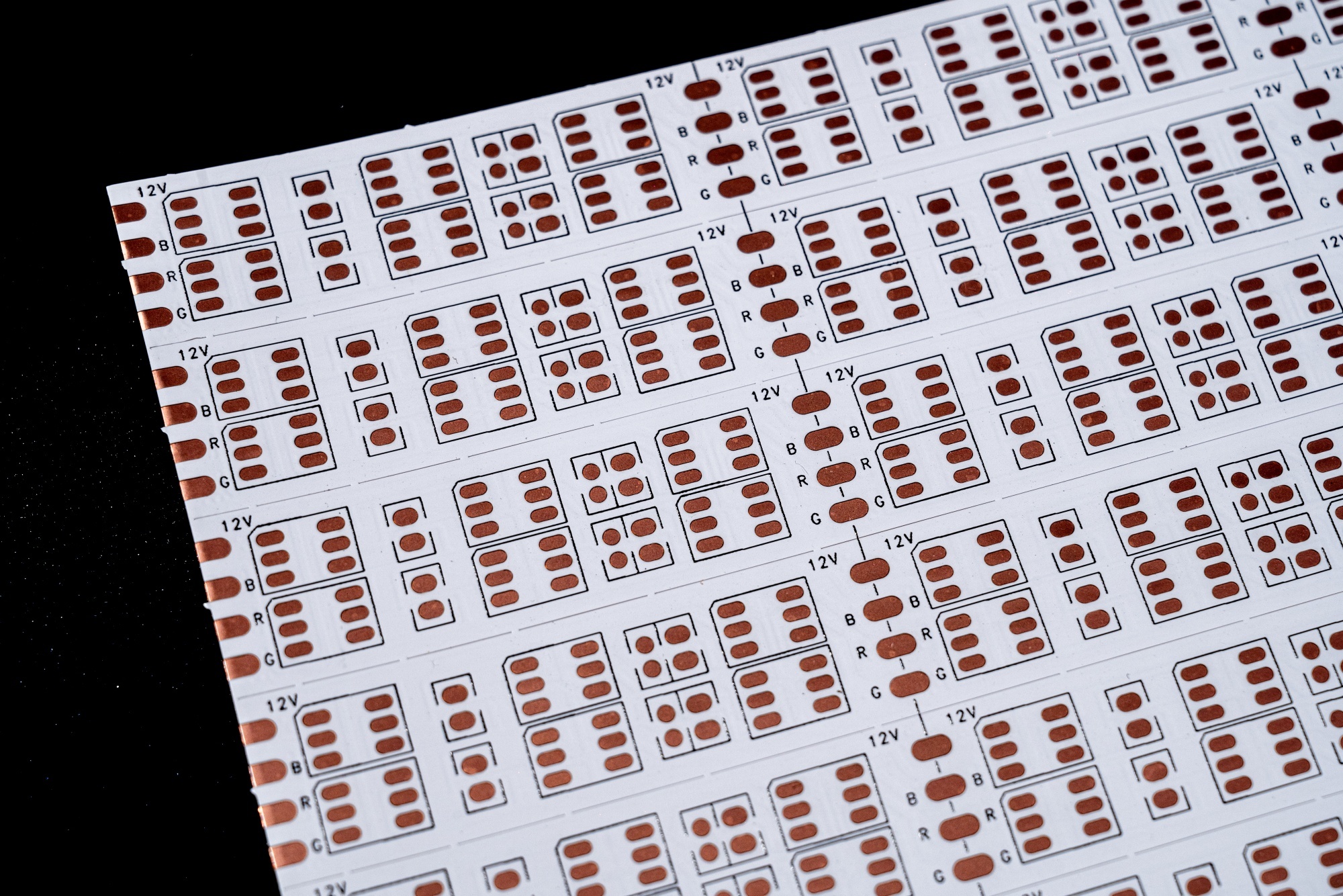Factory FPCB for Led strip circuit board Double Layer LED Strip FPC Board& 240mmx500mm FPCB&5050 Copper foil RGB Double row line