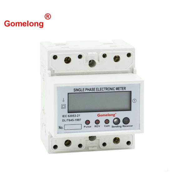 Quality High Quality Gomelong Single Phase Din Rail Type Modbus Rs485 Wireless Smart Energy Meter for sale