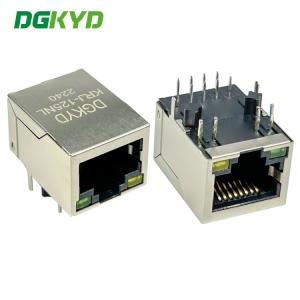 China Right Angle 10/100 RJ45 Ethernet Cable Connector With Magnetics For Adsl Modem wholesale