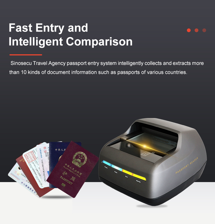 Passport Data Entry 400 DPI Optical Resolution 24 Bit Colour Depth Software and Reader