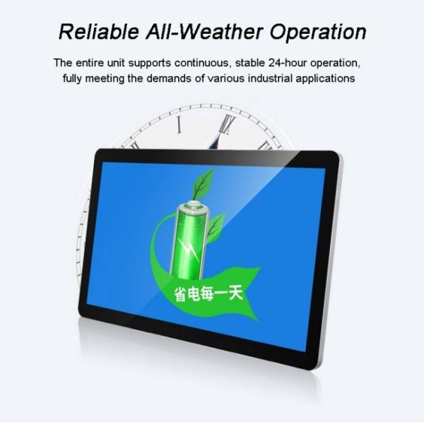 27 Inch Wall Mount Embedded LCD Industrial Touch Panel PC With Printer VGA DVI Port