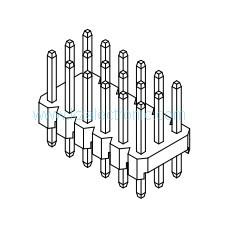 Quality 2.54mm triple row DIP pin header for sale