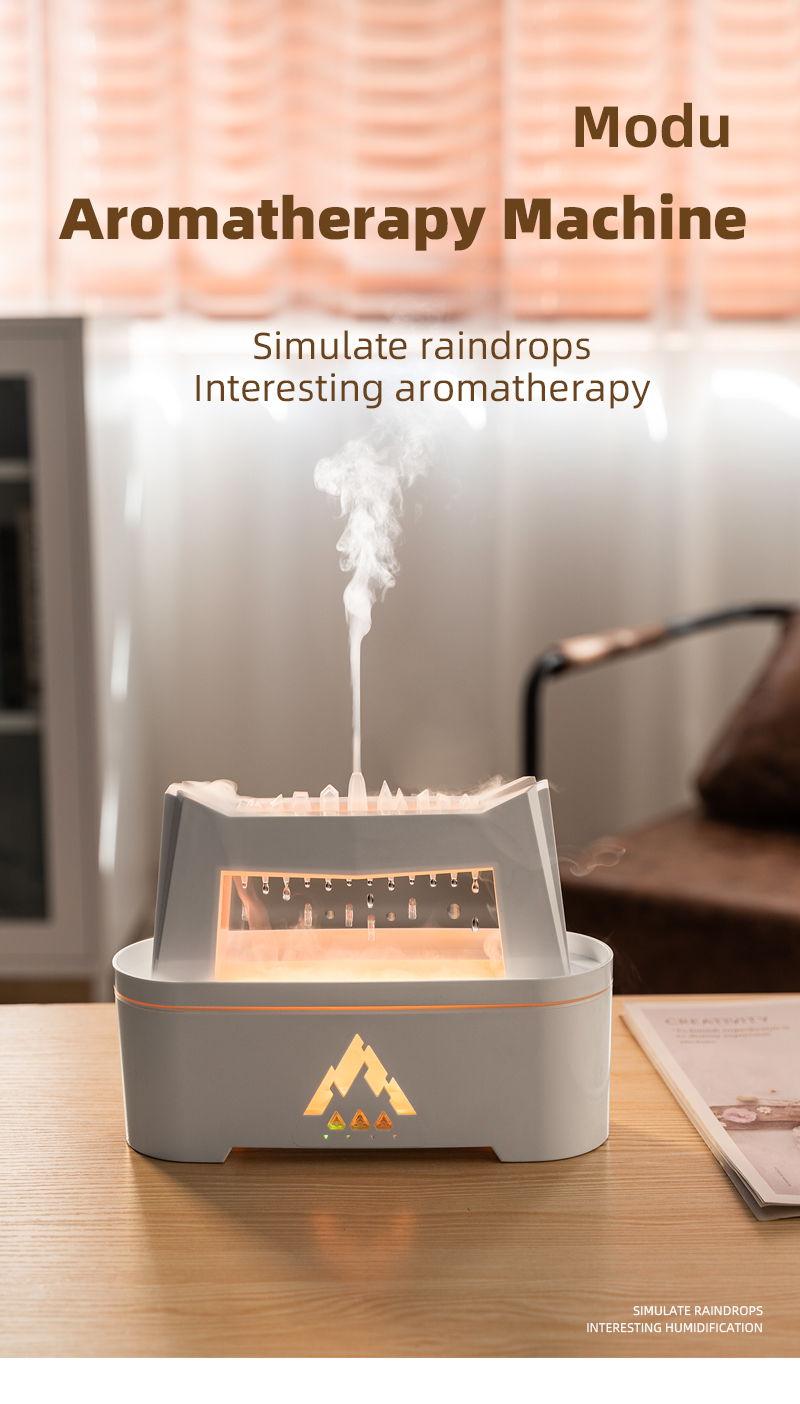 2023 Winter Christmas Promotion Raindrop Essential Oil Ultrasonic Aroma Diffuser Humidifier