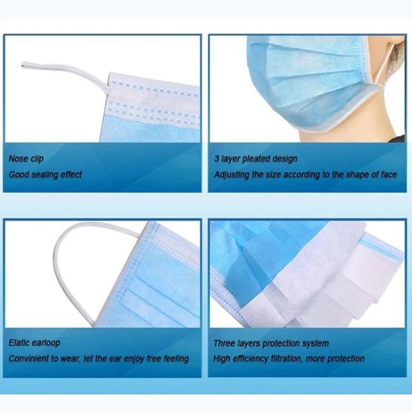 Antibacterial Face Mask 3 Ply