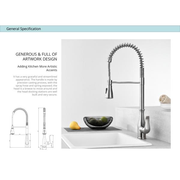Smart Sensor 2 Mode Kitchen Spray Taps IPX5 Pull Down Mixer