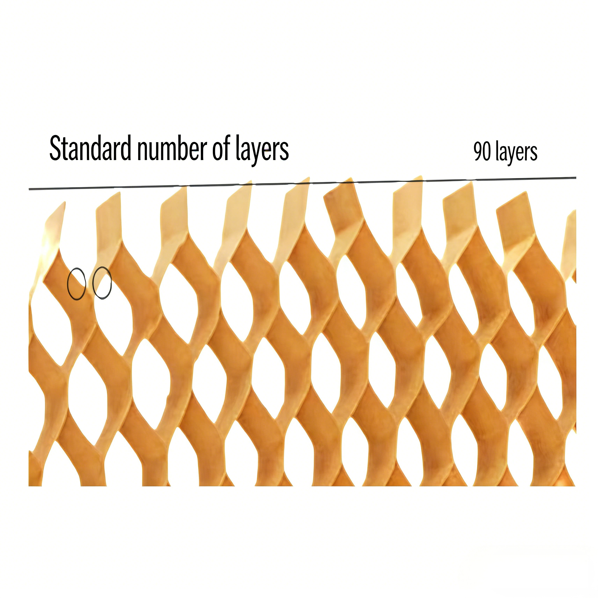 Wrap Honeycomb Paper Sleeves 35CM 90 Layer Cushioning Paper Sleeve Packaging