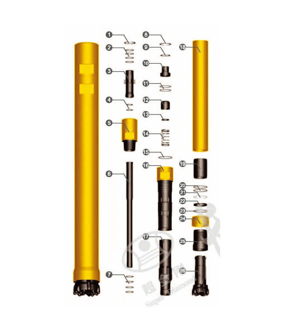 Cheap Price Hard Rock Pneumatic High Air Pressure Impactor Down The Hole DTH Hammer Reverse Circulation Hammer