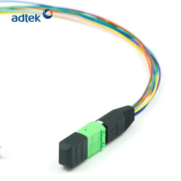 MPO-LC Duplex 3.0mm OM3/OM4 Break-out Cable Branch Length 0.5M Branch OD 2.0mm PVC/LSZH Aqua