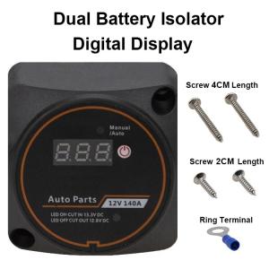 China Digital Display Voltage Sensitive Split Charge Relay VSR 12V 140A Camper Car RV Yacht Smart Dual Battery Isolator wholesale