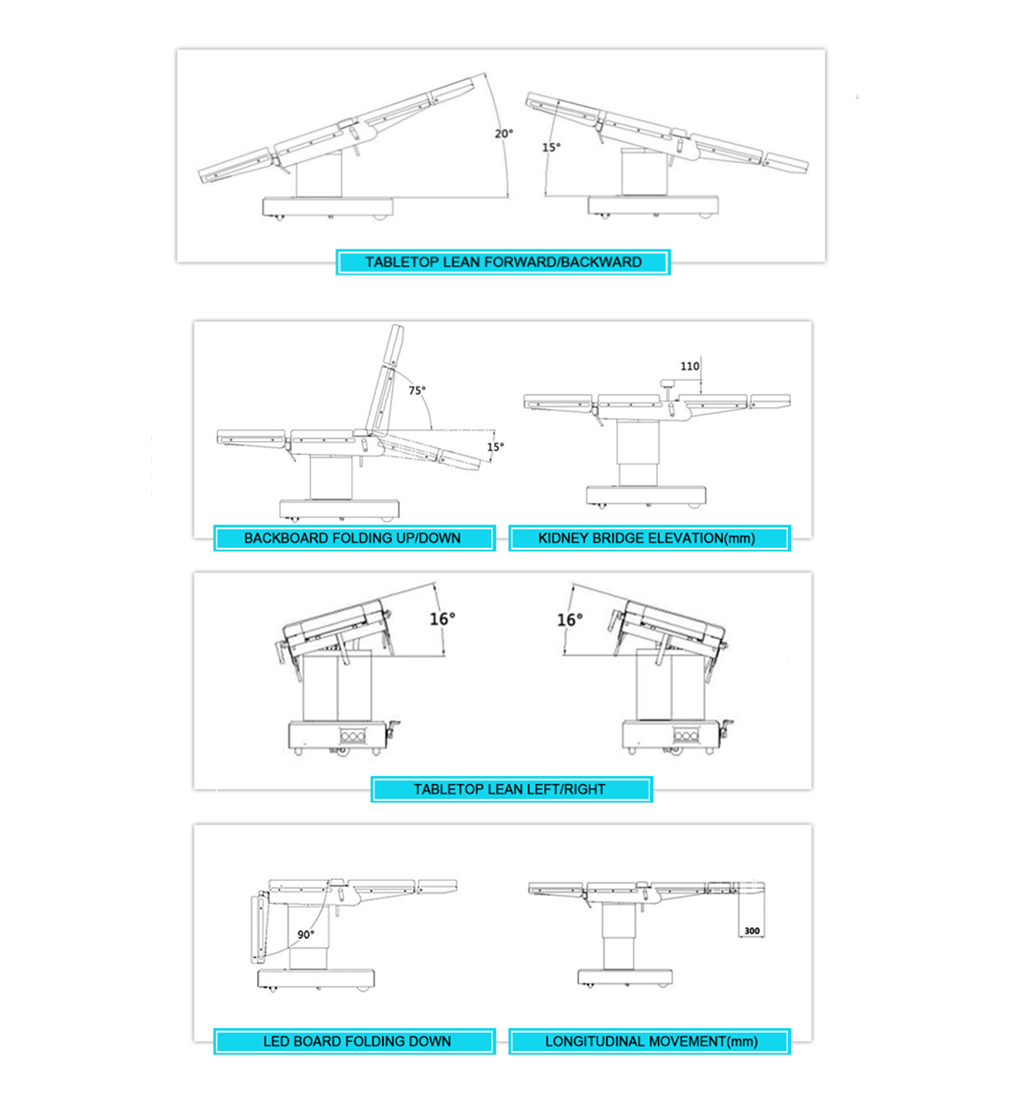 Maternity Multi Purpose Operating Table 25.6in - 37.4in Lifting
