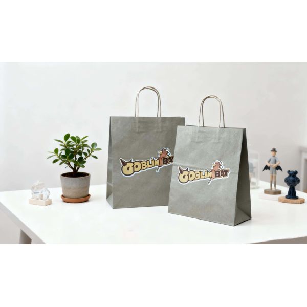 Customized Disposable Kraft Paper Twisted Handle Bag Printing MOQ 50000 Pieces Take Away Bag
