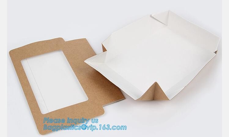 kraft paper sandwich box with window ,triangle sandwich box for packaging,Cardboard Box With Clear Window Burger Sandwic