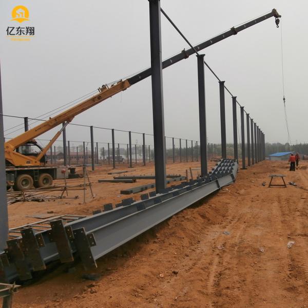 Multi Storey Steel Structure Building , Prefab Steel Workshop With Round Tube Brace