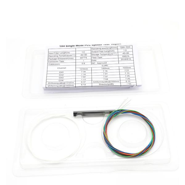 Quality Low PDL 1x4 Single Mode Splitter For FTTx Systems for sale
