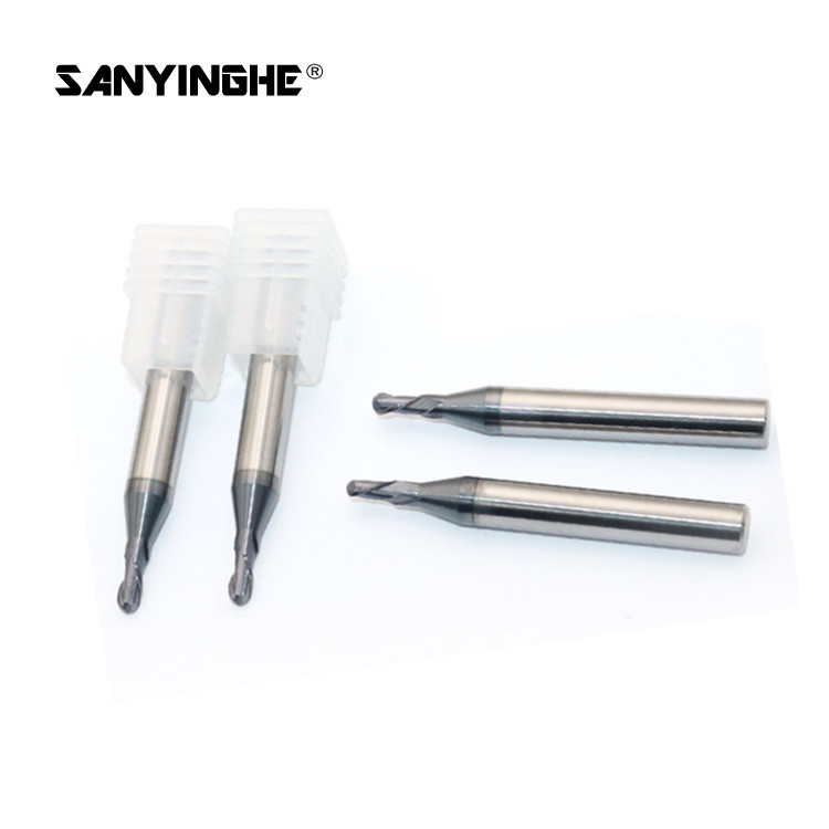 R1.25 R1.5 R2 Carbide Ball Nose End Mills CNC Milling Cutter Tungsten Solid HRC60 For Steel