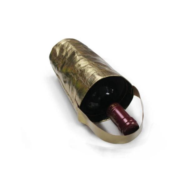 Portable Single Wine Bottle Carrier Bags With Carrying Handle Recycled Biodegradable