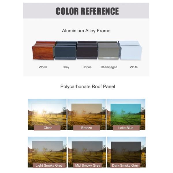 Awning awning Aluminum luxury garden awning awning for sale