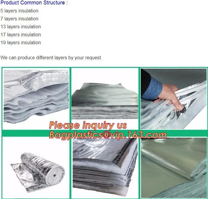 Fire-retardant Multi-Layer Thermal Reflective Attic Insulation,Multi layers aluminum foil insulations for roofing, wall