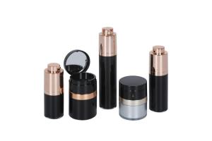 China Rotating Twist Cosmetic Airless Pump Bottle 15/30g Acrylic Airless Cream Jar With Mirror Hydrating Acne Organic Skincare wholesale