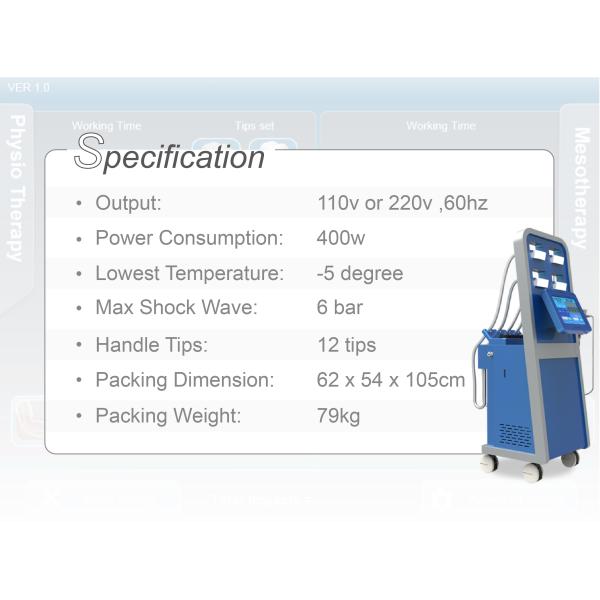 Cool Slimming Cellulite Removal Machine Shocwave Thearpy Cryo Fat Freezing