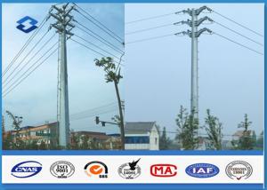 China Single Circuit A345 Q460 steel power pole Electrical ASTM A 123 Galvanized wholesale