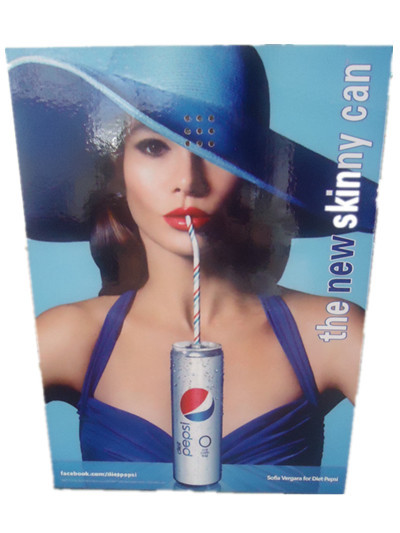 Cosmetic Cardboard Standee Display With Speaker Panton Color 3D Desigh