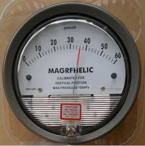 China Magrfhelic Micro Air Low Analog Differential Pressure Gauge 0-60pa wholesale