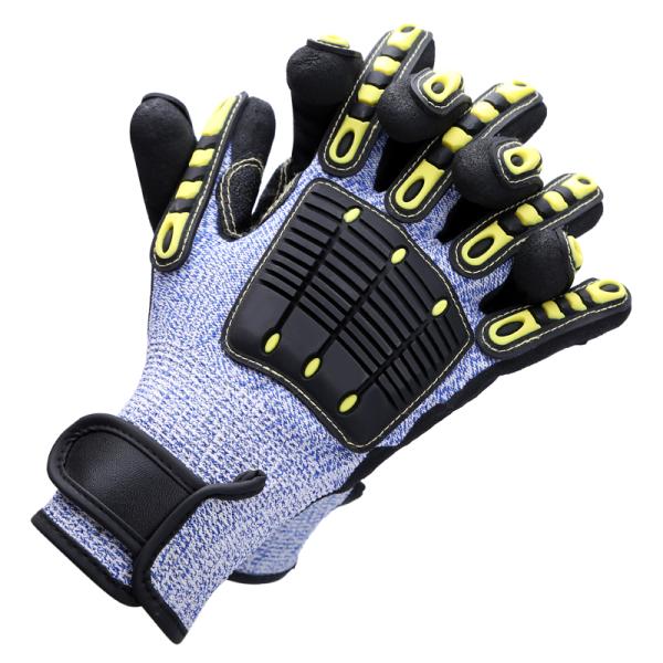 Luxcury Cut Proof Work Gloves TPR Mining Work Gloves Sandy Nitrile Coating