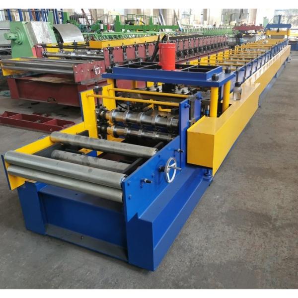 Hydraulic Punching Ridge Cap Roll Forming Machine 10m / Min With Perforated Holes