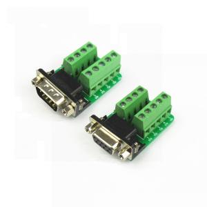 China DB9 D Sub 9 Pin Female Male RS232 Serial Adapter to Screw Terminal Blocks Breakout Board Without Cover wholesale