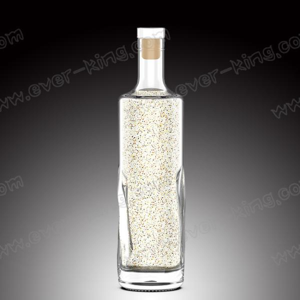 Custom Empty Luxury Wine Vodka Glass Bottle Unique Shaped