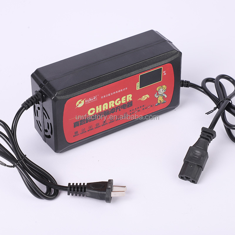 90W Output Power Electric Scooters Bicycle Bike Customized 24V 12AH 36V 20AH 48V 20AH 60V 20AH Lead Acid Battery Charger