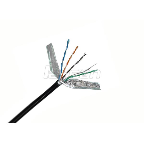 4 Pairs Stranded Data FTP Cat6 Outdoor Cable , 0.57mm Solid Copper Ethernet Cable