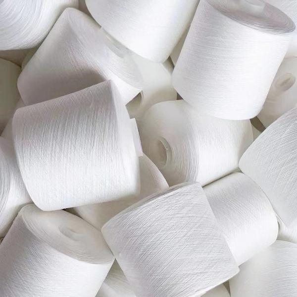 Quality Smooth Surface Polyester Staple Yarn , Paper Cone 100 Spun Polyester Sewing Thread for sale