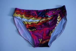 Dye Sublimated Colorful Male Swim Bikini With Drawstring Well Suited