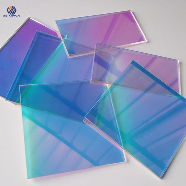 Quality Highly Resilient Rainbow Acrylic Sheet Heat Resistance Iridescent Plexiglass Sheet for sale